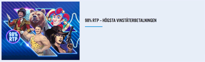  tio utvalda favoritspel till höga 98% RTP