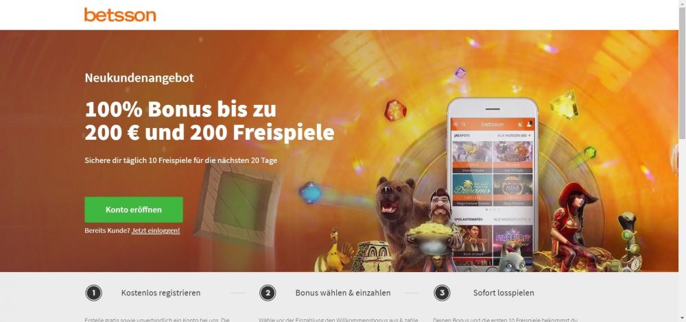 Betsson Casino Bonus