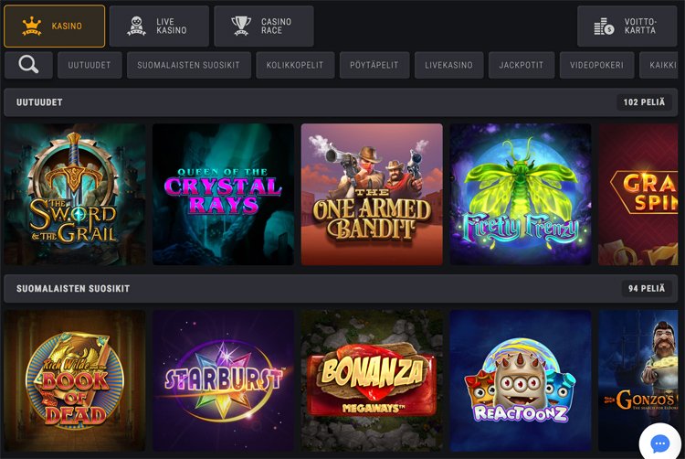 Uutuuksia ja suomalaisten suosikkipeleja