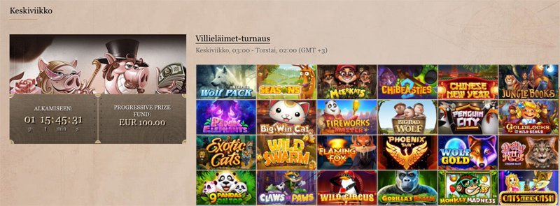 Villieläimet-kolikkopeliturnaus