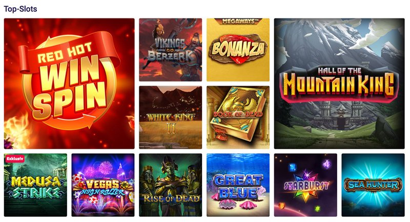 Verschiedene Casino Spiele und Top Slots