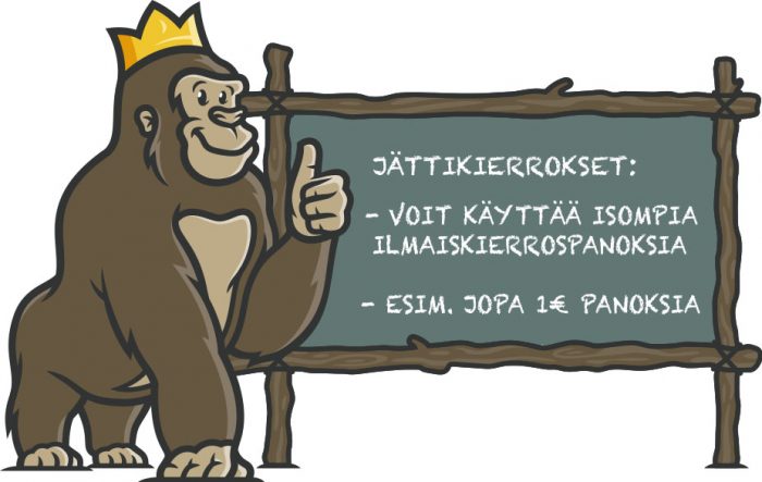 Jättikierrokset kolikkopeleihin