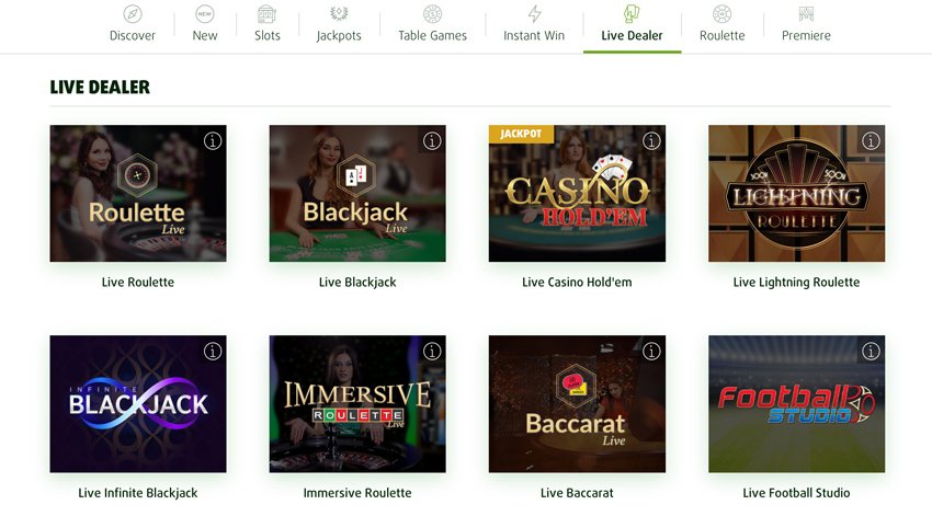 Lottoland casino live games
