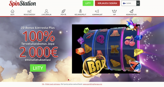 Spinstation tervetulobonus