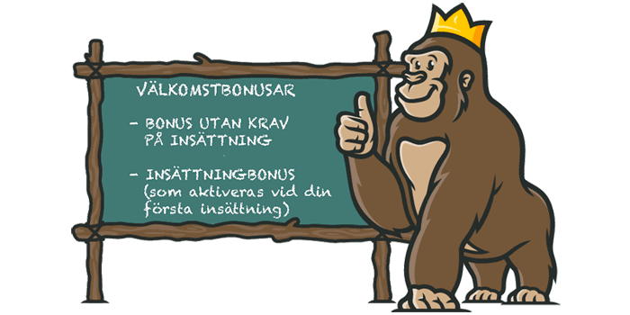 De två vanligaste välkomstbonusarna