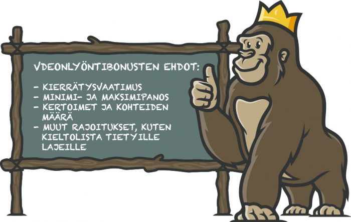 Tyypillisimmät vedonlyöntibonuksen ehdot